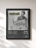 #noir Tableau de l'album 20 Años Sin Noticias de Melendi, cadre noir, imprimé et encadré en France