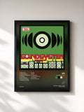 #noir Tableau de l'album Soundsystem de 311, cadre noir, imprimé et encadré en France