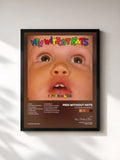 #noir Tableau de l'album Pop Goes The World de Men Without Hats, cadre noir, imprimé et encadré en France