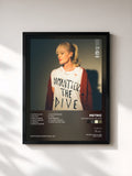 #noir Tableau de l'album Romanticize The Dive de Metric, cadre noir, imprimé et encadré en France