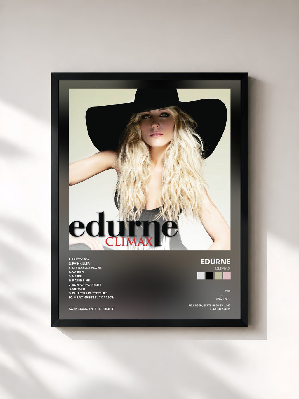 #noir Tableau de l'album Climax de edurne, cadre noir, imprimé et encadré en France