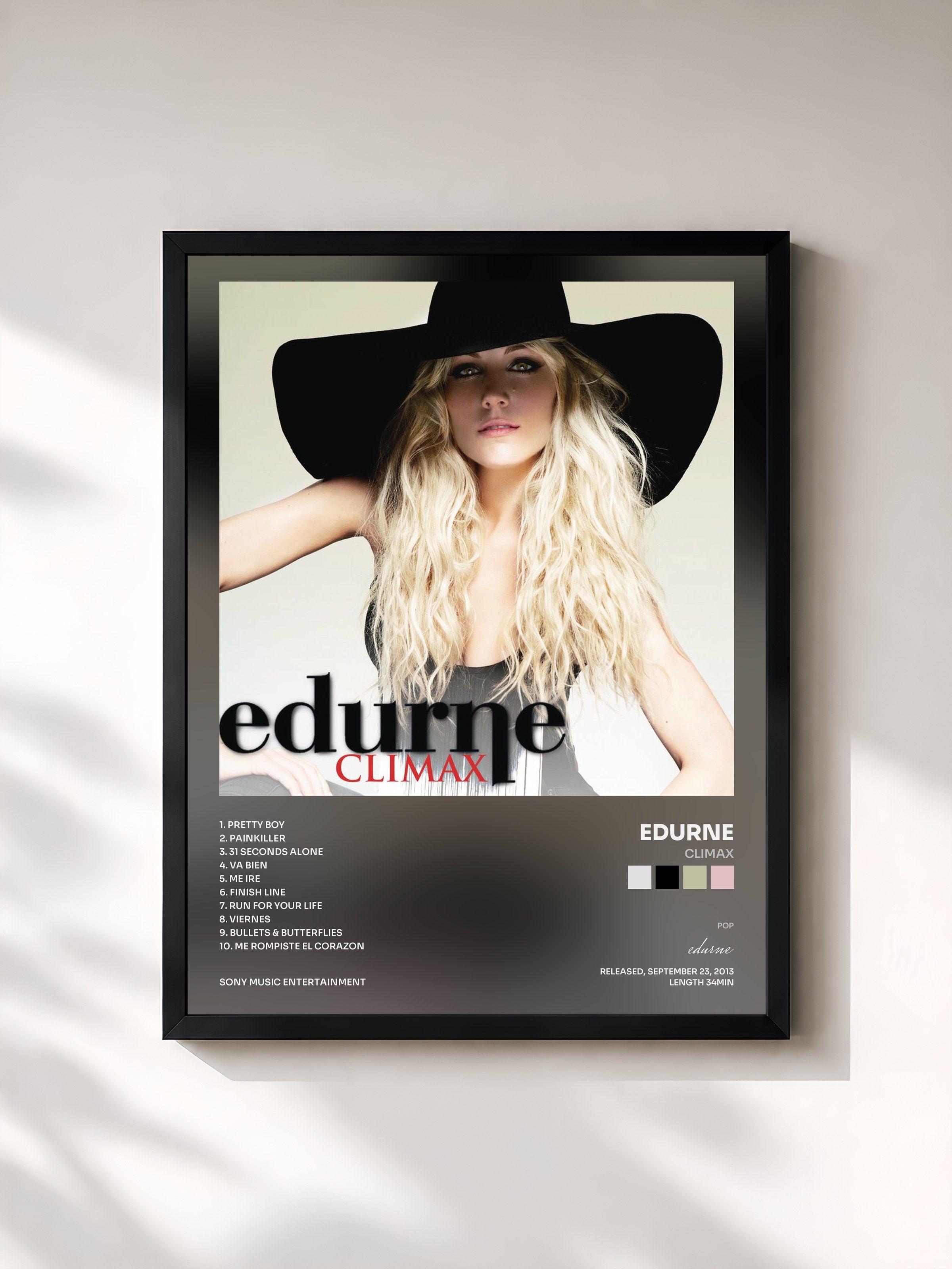 #noir Tableau de l'album Climax de edurne, cadre noir, imprimé et encadré en France