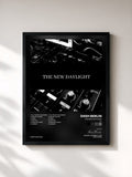#noir Tableau de l'album The New Daylight (4AM) de Dash Berlin, cadre noir, imprimé et encadré en France