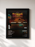 #noir Tableau de l'album Hot August Nights de Curren$y, cadre noir, imprimé et encadré en France