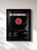 #noir Tableau de l'album The Instrumentals Vol. 1 de Run-DMC, cadre noir, imprimé et encadré en France