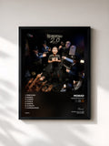 #noir Tableau de l'album Reinsertado 2.0 de Morad, cadre noir, imprimé et encadré en France