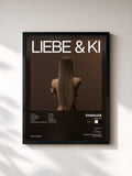 #noir Tableau de l'album LIEBE & KI de Chakuza, cadre noir, imprimé et encadré en France