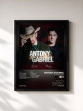 #noir Tableau de l'album Eu Te Amo Pinga de Antony & Gabriel, cadre noir, imprimé et encadré en France