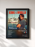 #noir Tableau de l'album King Of The World de Billy Currington, cadre noir, imprimé et encadré en France