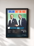 #noir Tableau de l'album Sweet Soul Music de Sam & Dave, cadre noir, imprimé et encadré en France