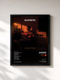 #noir Tableau de l'album All Back to Mine de Banners, cadre noir, imprimé et encadré en France