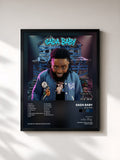 #noir Tableau de l'album BLUE TAPE de Sada Baby, cadre noir, imprimé et encadré en France
