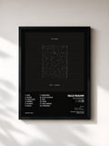 #noir Tableau de l'album Solo Remains de Nils Frahm, cadre noir, imprimé et encadré en France
