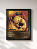#noir Tableau de l'album Fetus de Franco Battiato, cadre noir, imprimé et encadré en France