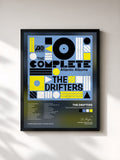 #noir Tableau de l'album The Complete Atlantic Albums de The Drifters, cadre noir, imprimé et encadré en France