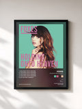 #noir Tableau de l'album Holding Onto Heaven (Remixes) de Foxes, cadre noir, imprimé et encadré en France