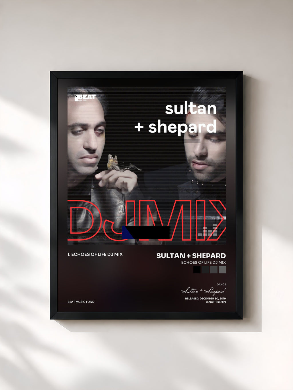 #noir Echoes Of Life DJ Mix di Sultan + Shepard in stampa incorniciata, cornice nera, stampata e incorniciata in Francia
