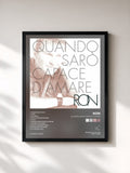 #noir Tableau de l'album Quando Sarò Capace D'Amare de Ron, cadre noir, imprimé et encadré en France