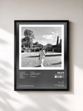#noir Tableau de l'album love love FLAKK de Rels B, cadre noir, imprimé et encadré en France