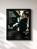 #noir Tableau de l'album Delilah de Tom Jones, cadre noir, imprimé et encadré en France
