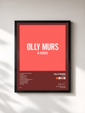#noir Tableau de l'album B-Sides de Olly Murs, cadre noir, imprimé et encadré en France