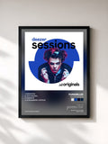 #noir Tableau de l'album Deezer Sessions de YUNGBLUD, cadre noir, imprimé et encadré en France