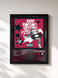 #noir Tableau de l'album Here Comes The Fuzz de Mark Ronson, cadre noir, imprimé et encadré en France
