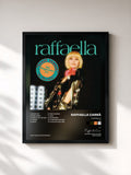#noir Tableau de l'album Raffaella (1978) de Raffaella Carrà, cadre noir, imprimé et encadré en France