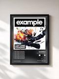 #noir Tableau de l'album Last Ones Standing (Remixes) de Example, cadre noir, imprimé et encadré en France
