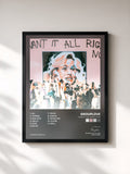 #noir Tableau de l'album I Want It All Right Now de Grouplove, cadre noir, imprimé et encadré en France