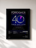 #noir Tableau de l'album Double Vision: Then and Now de Foreigner, cadre noir, imprimé et encadré en France