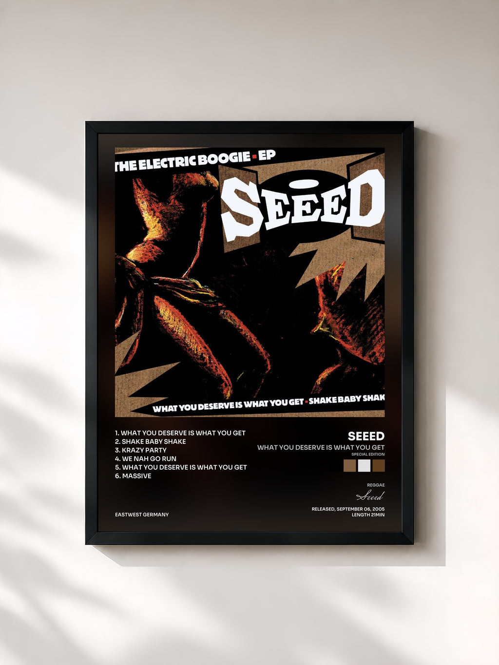 #noir What You Deserve Is What You Get (Special Edition) di Seeed in stampa incorniciata, cornice nera, stampata e incorniciata in Francia