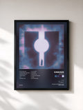 #noir Tableau de l'album ORIGIN // de Kaskade, cadre noir, imprimé et encadré en France