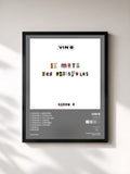 #noir Tableau de l'album 10 mots (Les freestyles) [Saison 2] de Vin's, cadre noir, imprimé et encadré en France