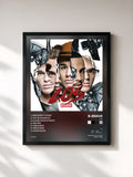 #noir Tableau de l'album LOS de B-Brave, cadre noir, imprimé et encadré en France