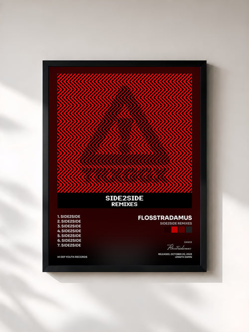 Flosstradamus · SIDE2SIDE REMIXES — Affiche encadrée