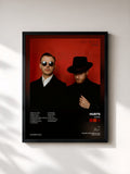 #noir Tableau de l'album Desire de Hurts, cadre noir, imprimé et encadré en France