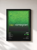 #noir Tableau de l'album Homegrown de UB40, cadre noir, imprimé et encadré en France