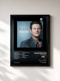 #noir Tableau de l'album Red River Blue (Deluxe Edition) de Blake Shelton, cadre noir, imprimé et encadré en France