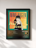 #noir Tableau de l'album Was denn? de Nina Hagen, cadre noir, imprimé et encadré en France