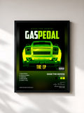 #noir Tableau de l'album Gas Pedal de Sage The Gemini, cadre noir, imprimé et encadré en France
