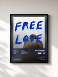 #noir Tableau de l'album Free Love de Sylvan Esso, cadre noir, imprimé et encadré en France