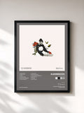 #noir Tableau de l'album Little Love de Elderbrook, cadre noir, imprimé et encadré en France