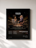 #noir Tableau de l'album Gospel Goes Classical de Jonathan Butler, cadre noir, imprimé et encadré en France