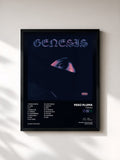 #noir Tableau de l'album GÉNESIS de Peso Pluma, cadre noir, imprimé et encadré en France