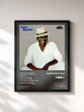 #noir Tableau de l'album Love is the Place de Curtis Mayfield, cadre noir, imprimé et encadré en France