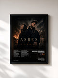 #noir Tableau de l'album ASHES & ECHOES de Ragal Ironbull, cadre noir, imprimé et encadré en France