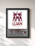 #noir Tableau de l'album Acústico (Ao Vivo) de Luan Santana, cadre noir, imprimé et encadré en France
