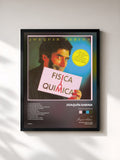 #noir Tableau de l'album Fisica Y Quimica de Joaquín Sabina, cadre noir, imprimé et encadré en France