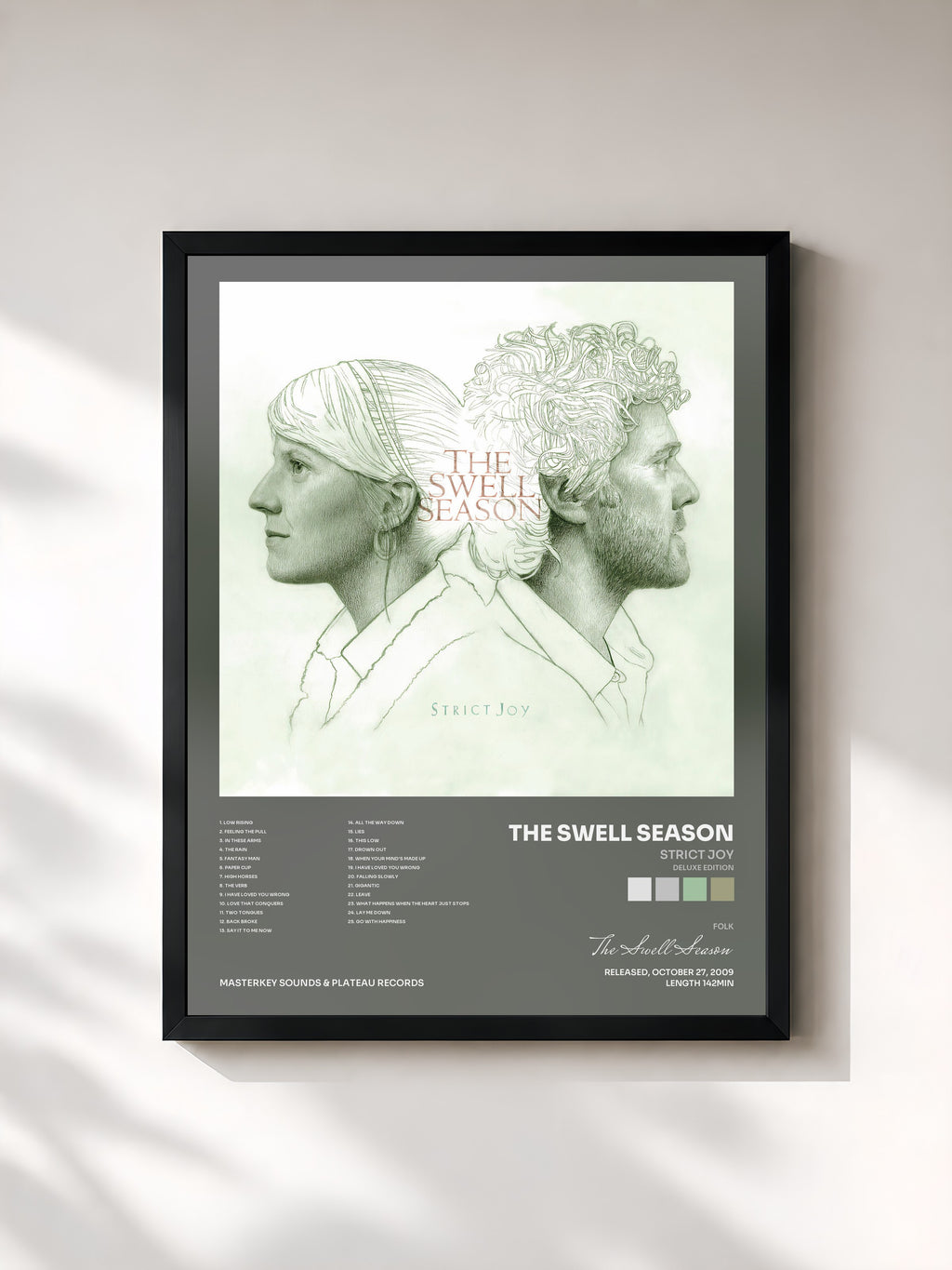 #noir Tableau de l'album Strict Joy (Deluxe Edition) de The Swell Season, cadre noir, imprimé et encadré en France